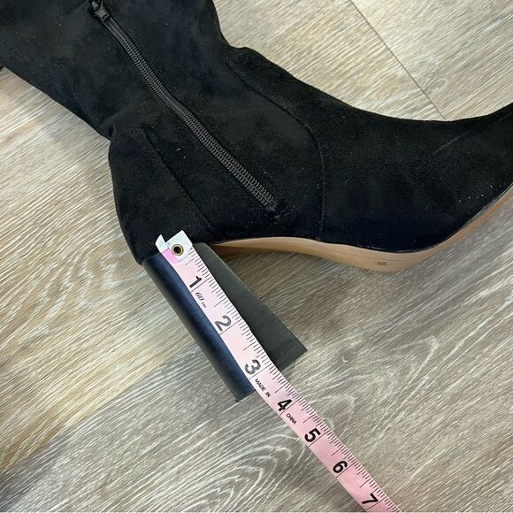 INC international concepts embroidered over the knee boots black - Picture 5 of 7